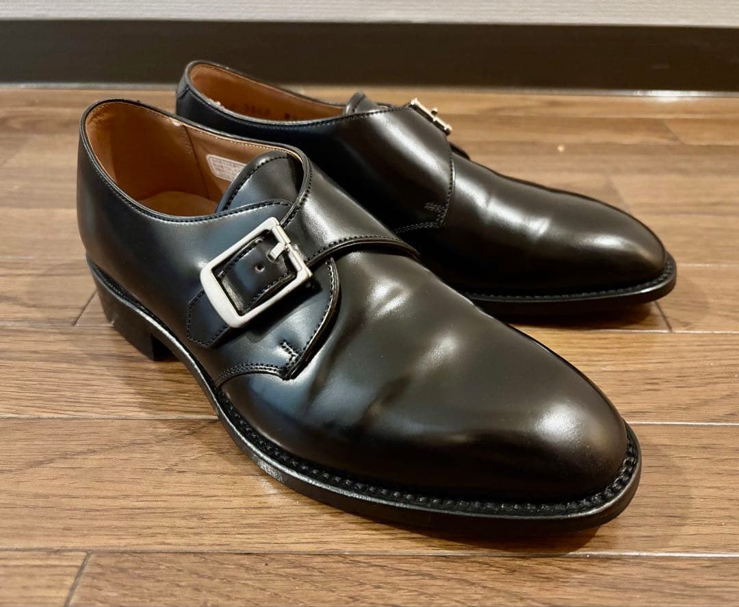 【美品】REGAL リーガル W910 コードバン モンクストラップ 23.5㎝