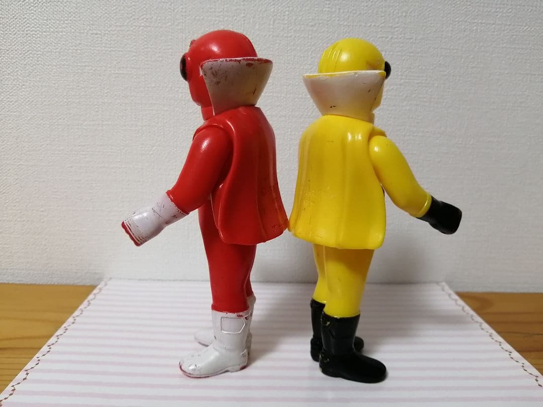 【腕の内部破損アリ！！】戦隊ヒーローゴレンジャー ソフビ 赤 黄 2体セット