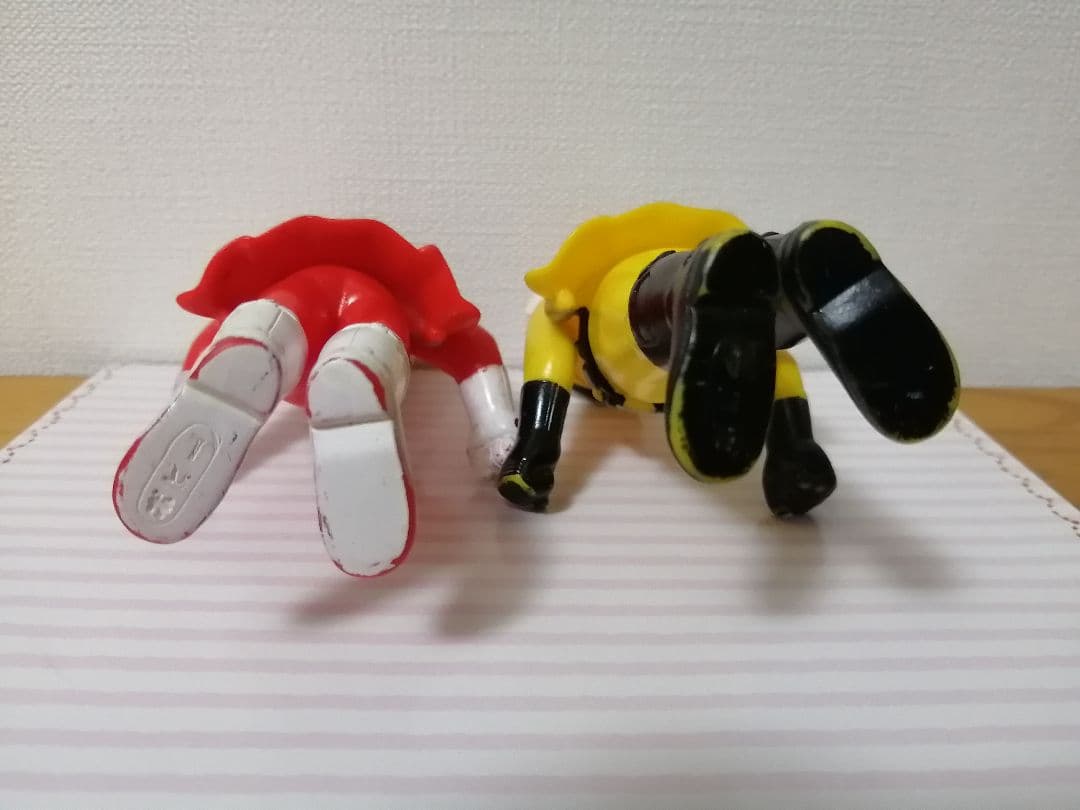 【腕の内部破損アリ！！】戦隊ヒーローゴレンジャー ソフビ 赤 黄 2体セット