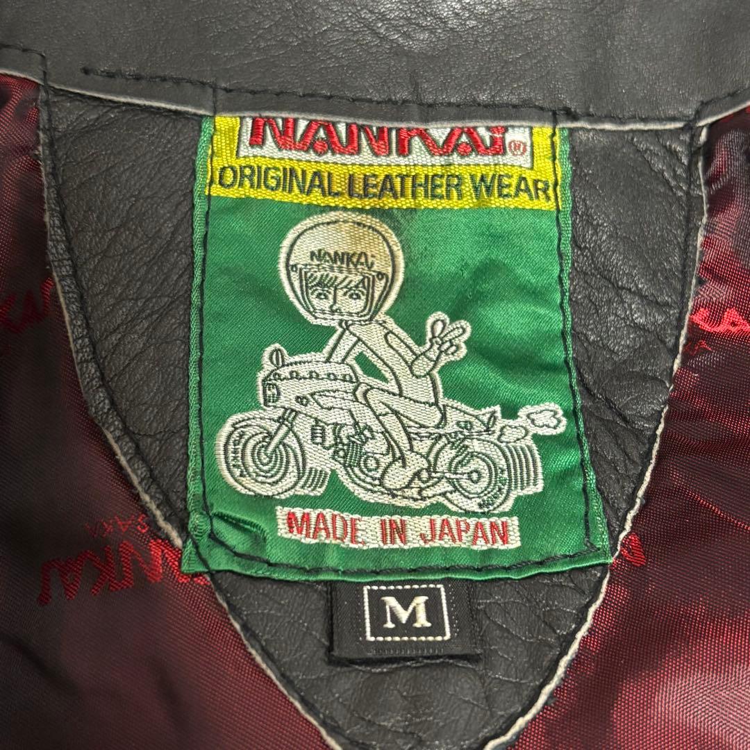 ✨美品✨裏地赤❗️ NANKAI　シングルライダースジャケット　ブラック黒