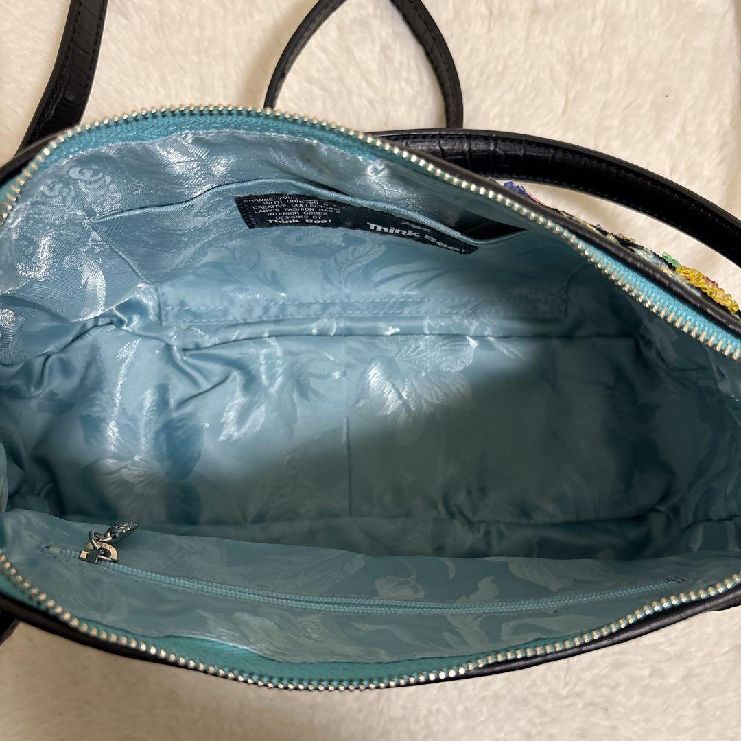 Think Bee! スパンコール フラージェビーズ ショルダーバッグ 刺繍