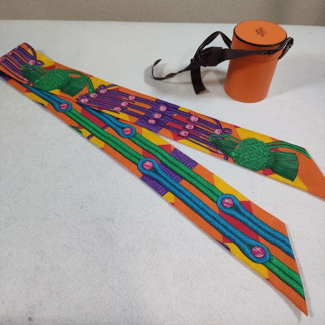 P1 超美品　エルメス　HERMES　ツイリー　スカーフ　シルク