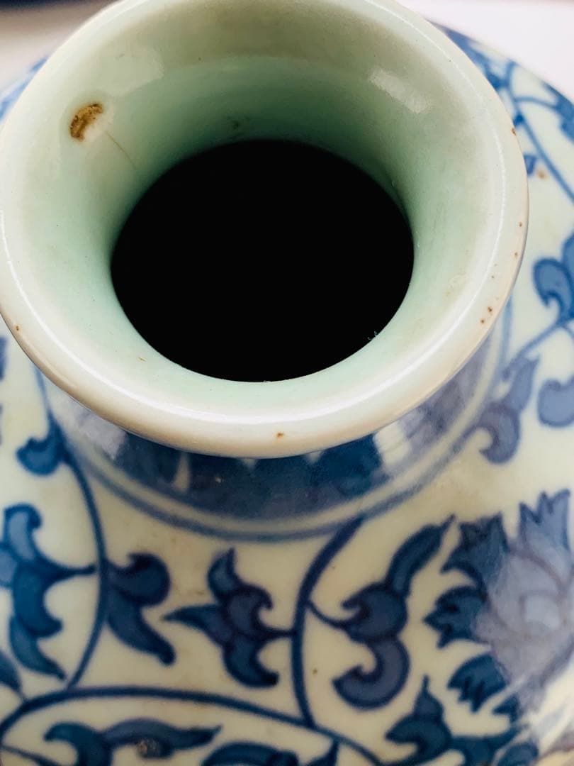 中国明時代染付花瓶(箱付き)