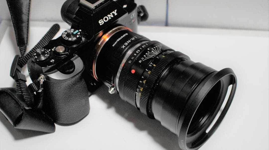 ライカＲ９０ＭＭ　Ｆ２ソニーフルサイズアダプター付き