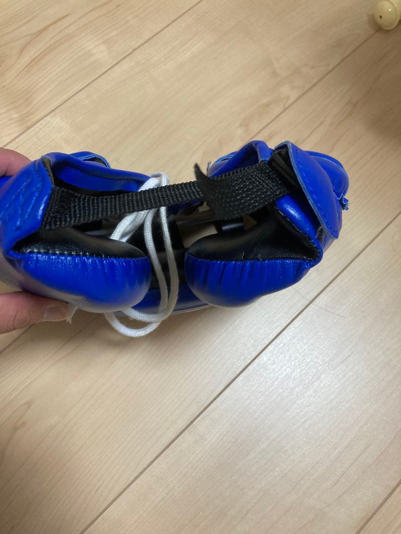 Winning 青 ヘッドギア Mサイズ　名前入り