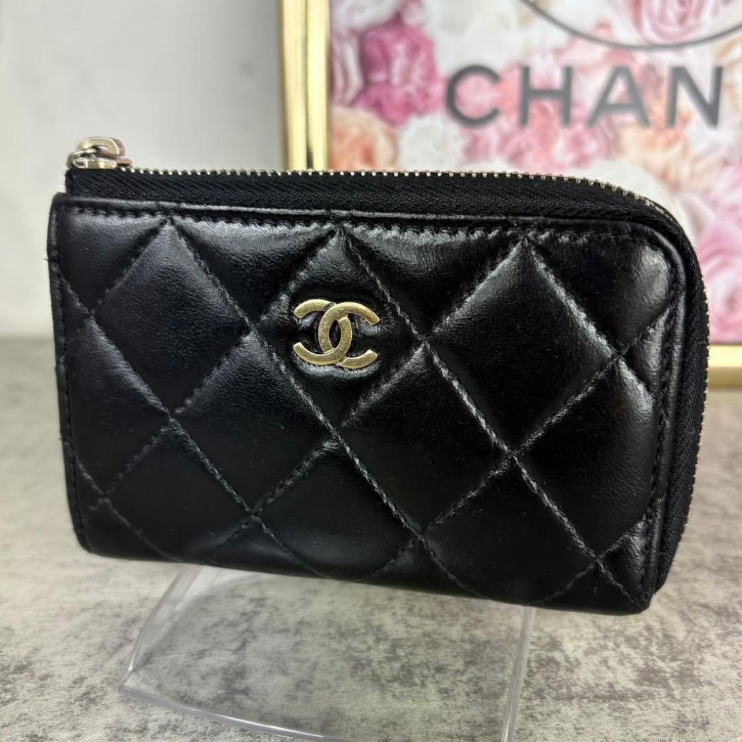 CHANEL シャネル　ラムスキンケース　カードケース　財布