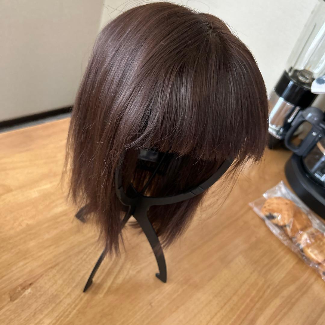 ダークブラウン ショートウィッグ 前髪あり