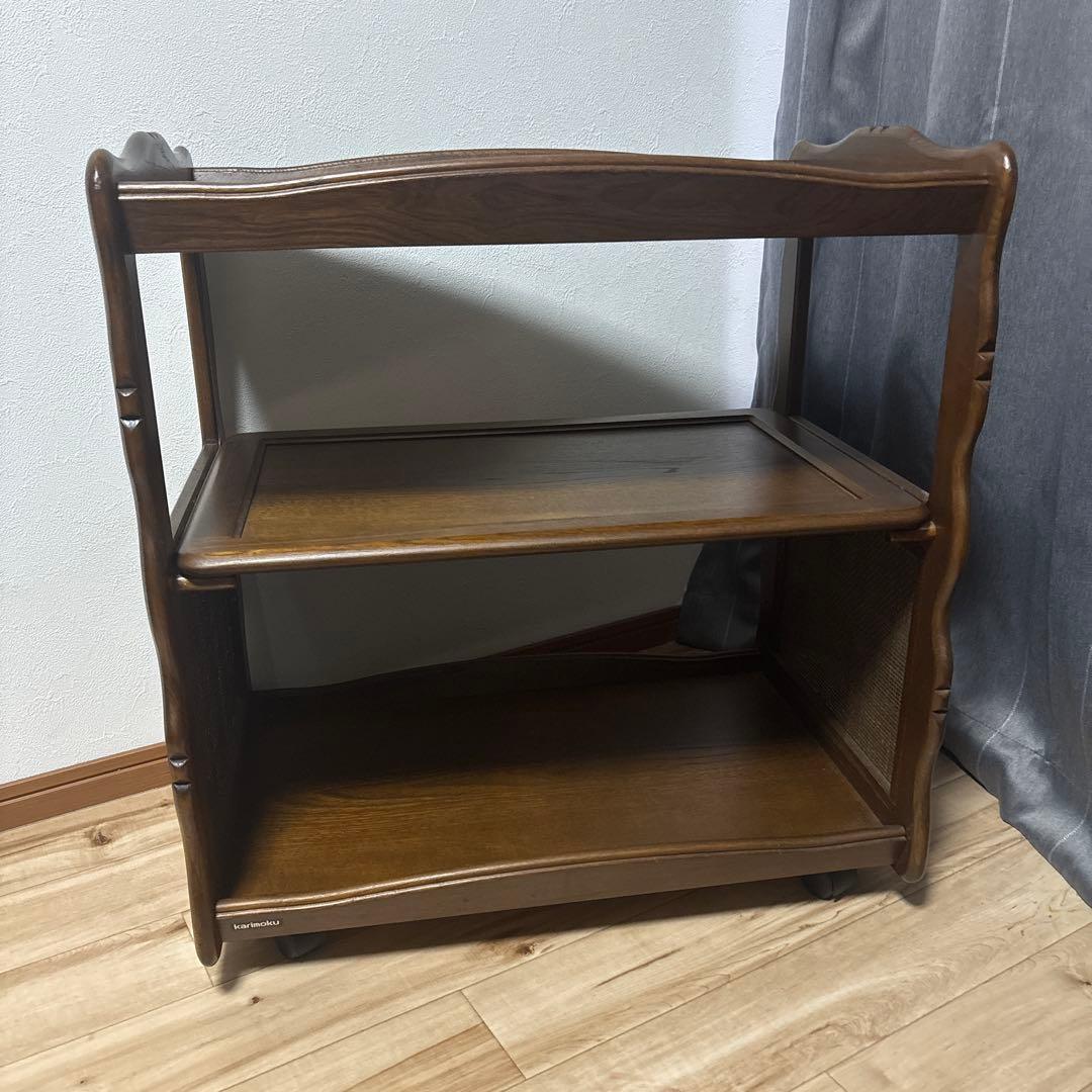 カリモク　キッチン　ワゴン　棚　キャスター　美品　最安値