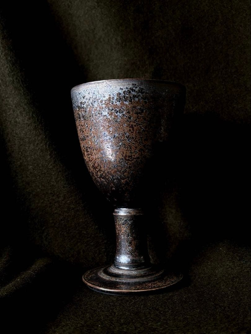 濱中史朗作　ステムグラス　レオパード　ホワイト