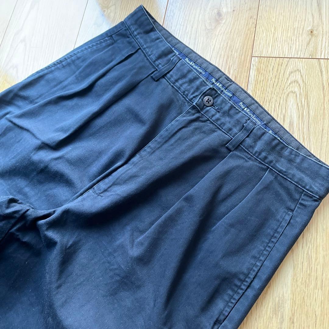 90s　USA製　ラルフローレン　ポロチノ　ブラック　ANDREW チノパン　黒