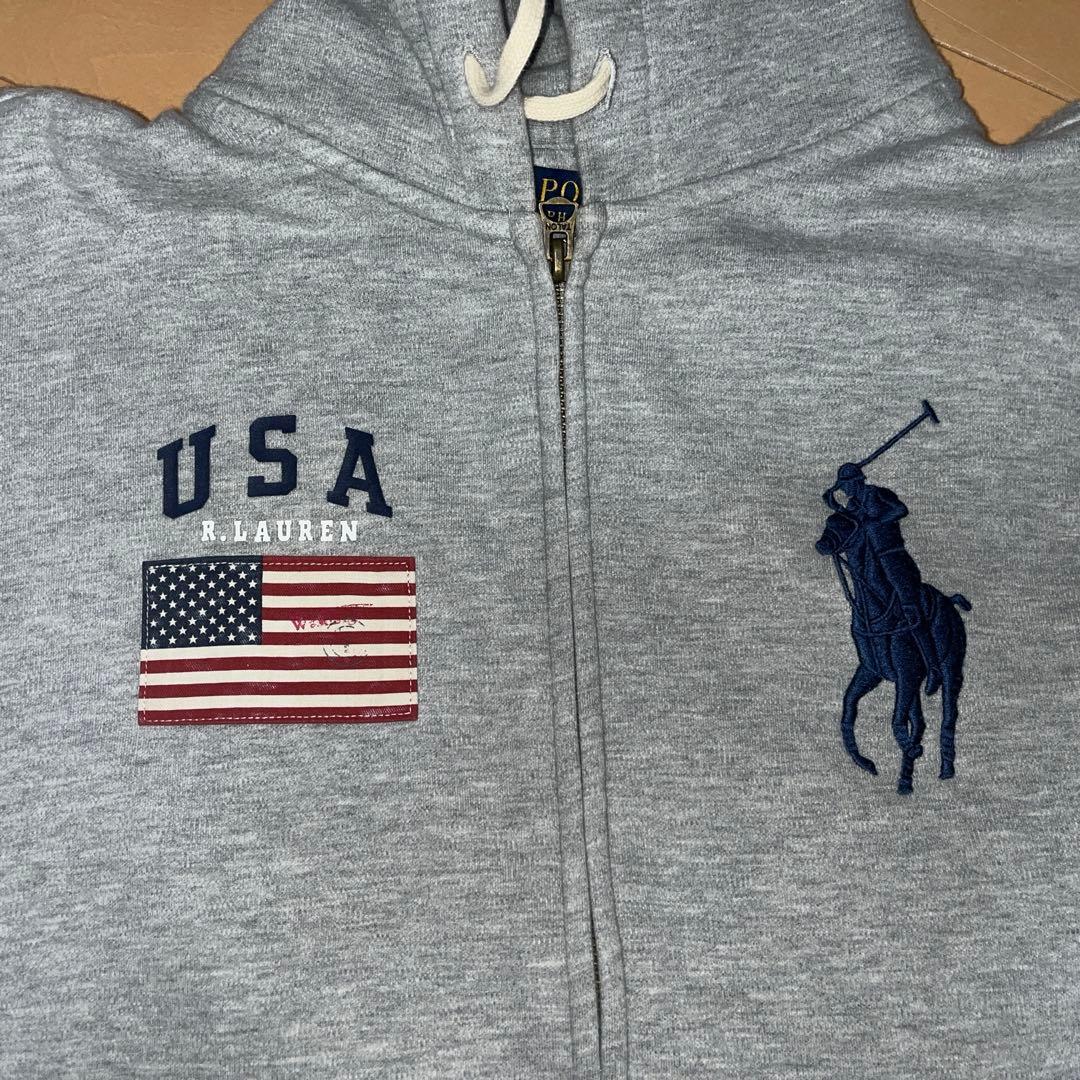 POLO RALPH LAUREN フルジップパーカー USA刺繍 ビックポニー
