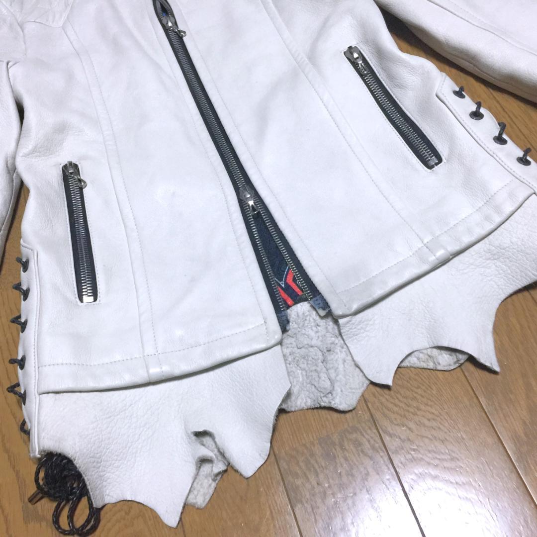 限定 Roen × BACKBONE 鹿革 ディアスキン ライダースジャケット