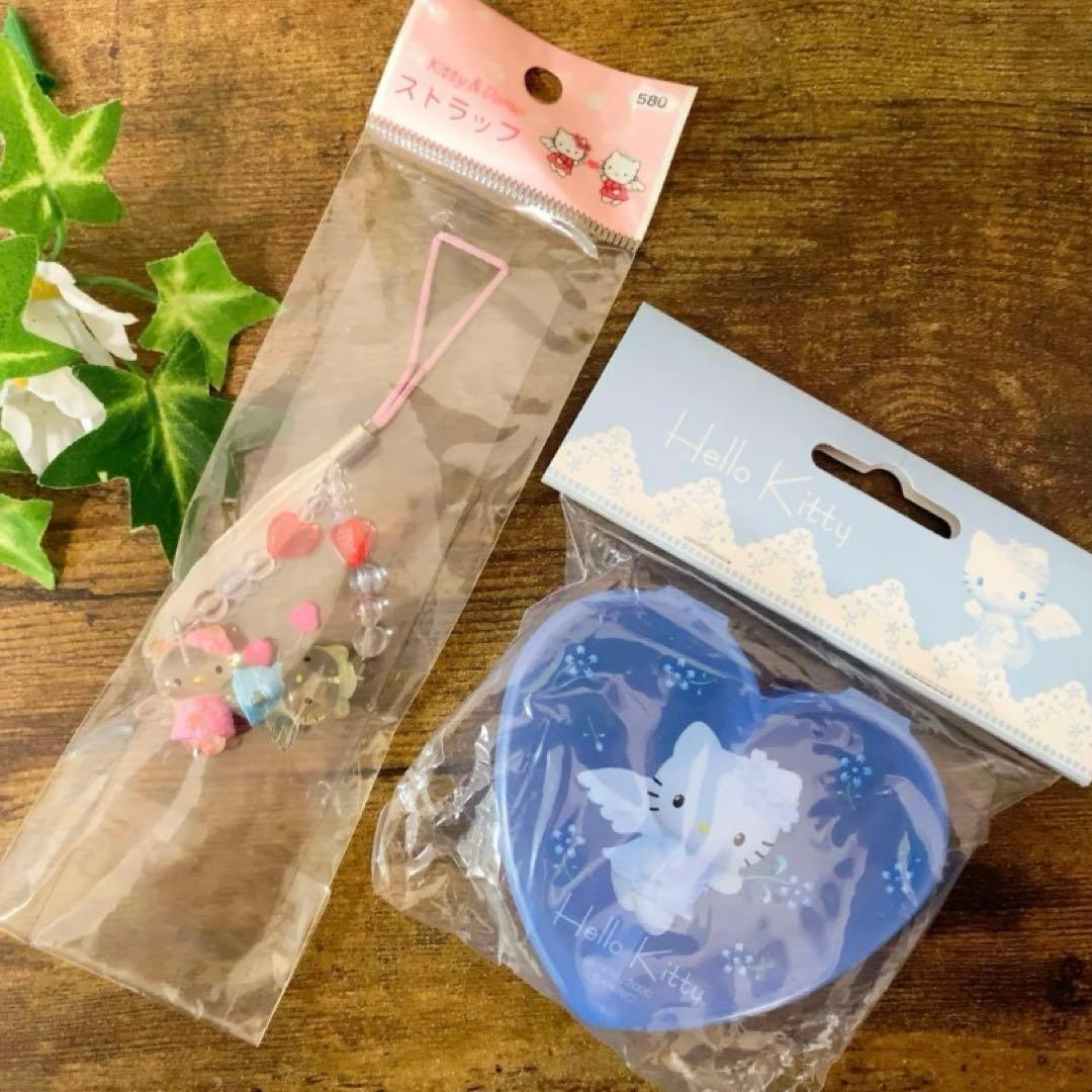 ☆激レア☆ハローキティ ＆ダニエル　エンジェル ストラップ 小物ケース　2点