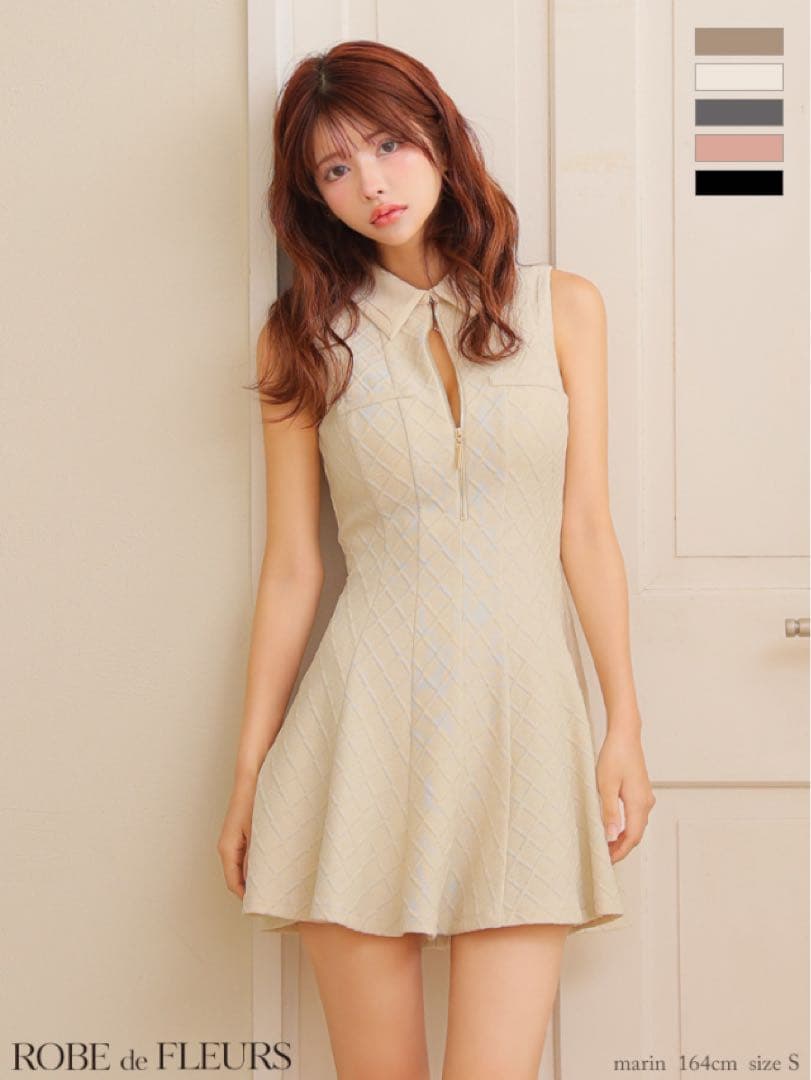 ROBE de FLEURS ノースリーブドレス Sサイズ