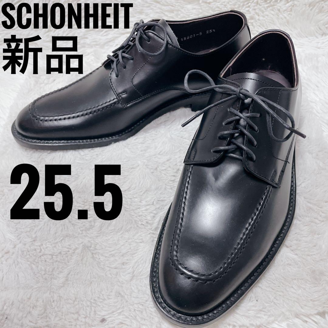 新品　ショーンハイト　メンズ　ビジネスシューズ　Uチップ　外羽根　リアルレザー