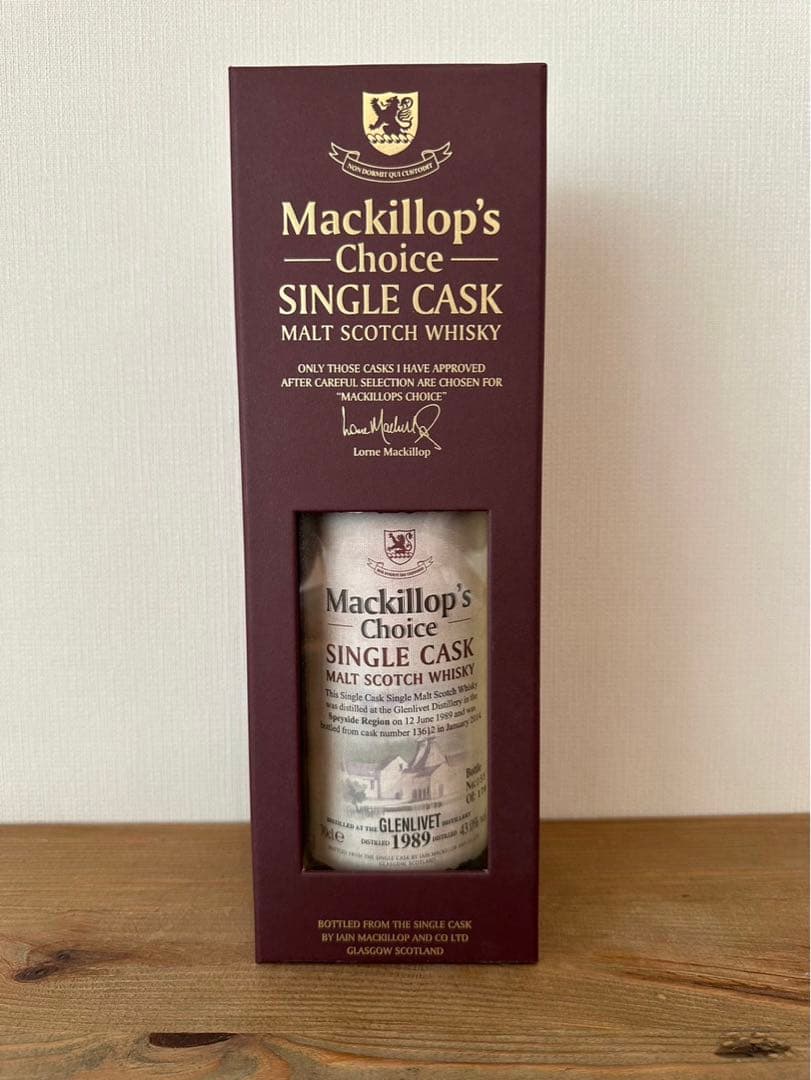 ウイスキー Mackillop's choice Glenlivet 1989