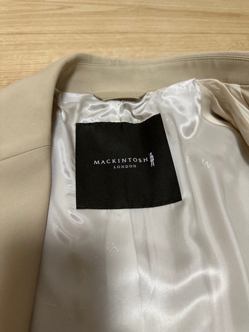 マッキントッシュロンドン　ベージュ ダブルブレスト ロングコート