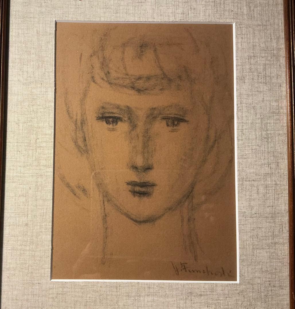 イ*ン様 【希少】舟越保武　素描　女の顔　　初期の直筆デッサン