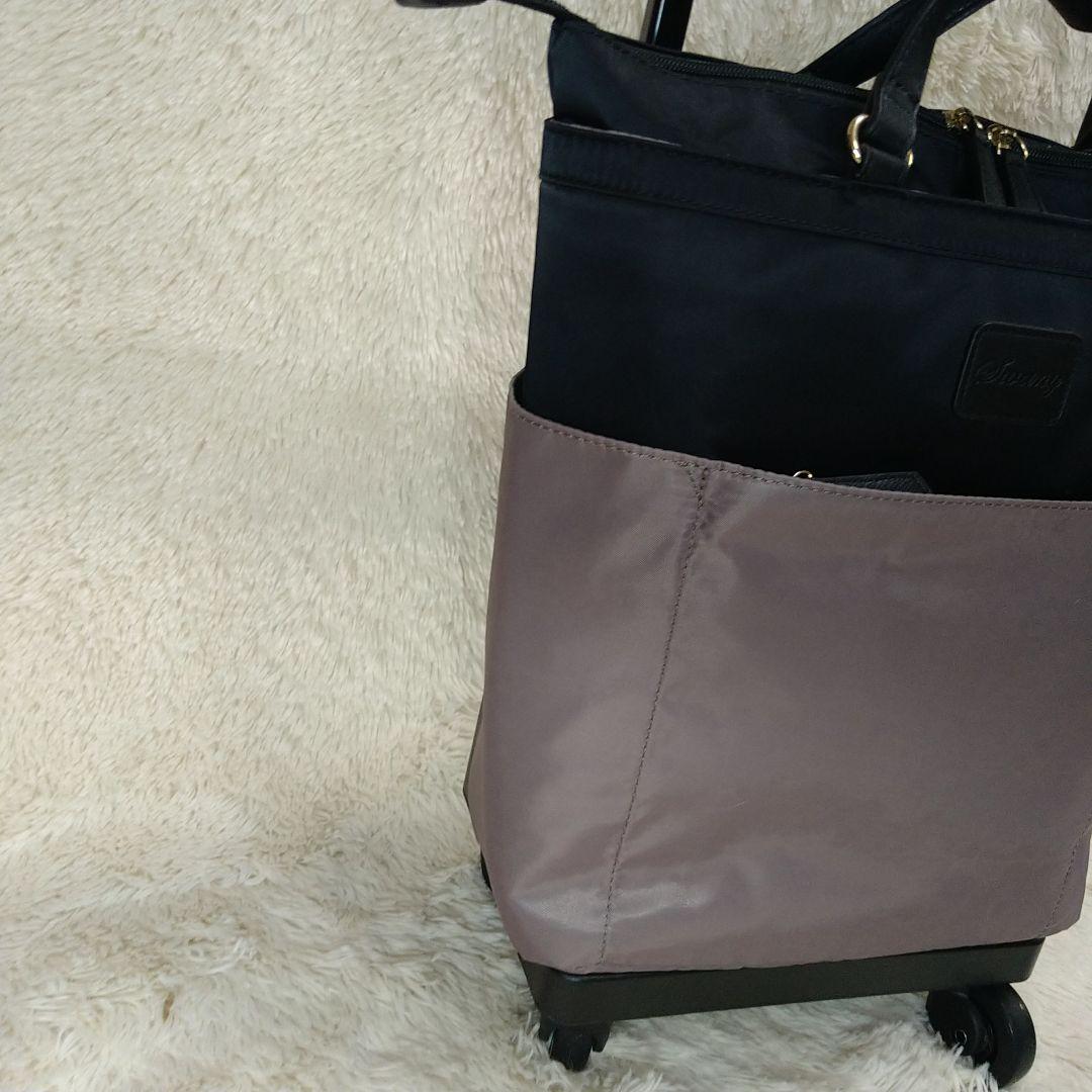 美品【スワニー】キャリーバッグ タイヤ４輪 レオパード