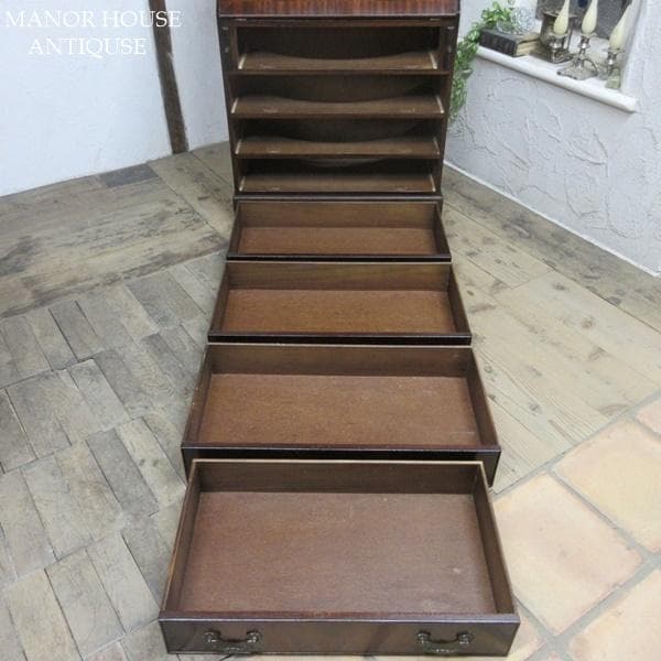 イギリス アンティーク 家具 ライティングビューロー デスク 机 6469d