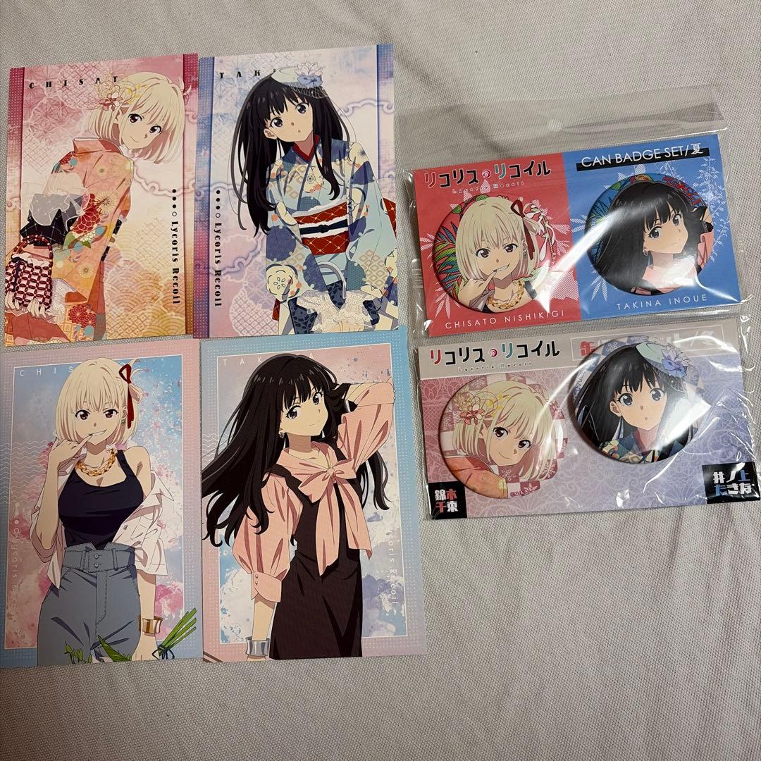 リコリス・リコイル　夏　冬　缶バッジ　ブロマイド