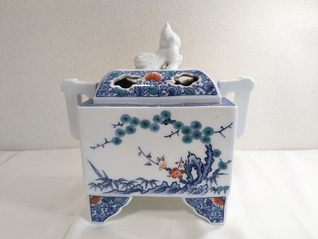 有田焼 冬山作 香炉 茶道具