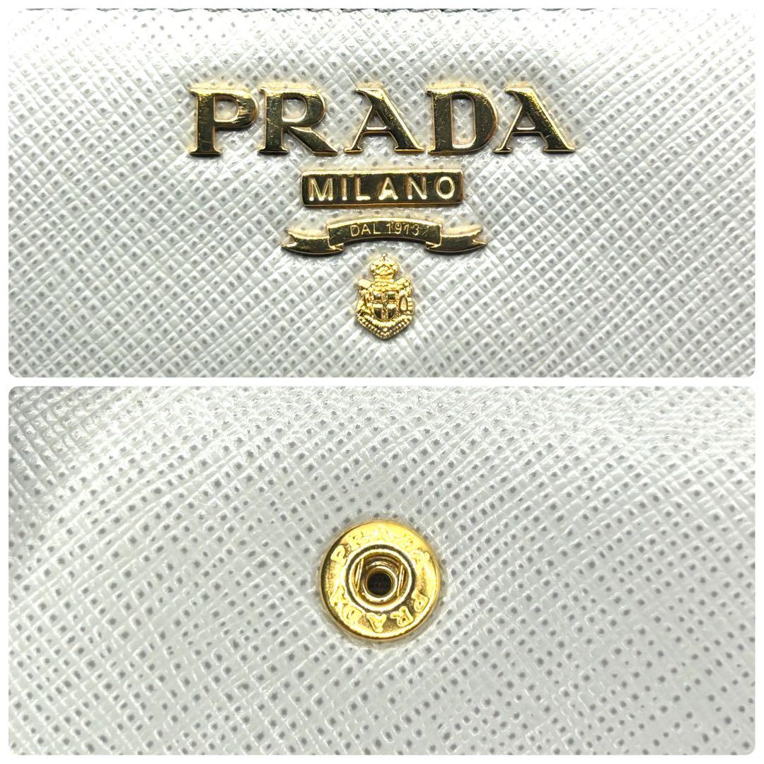 ✨現行モデル✨PRADA 二つ折り　財布　サフィアーノ　メタルロゴ　ICタグ