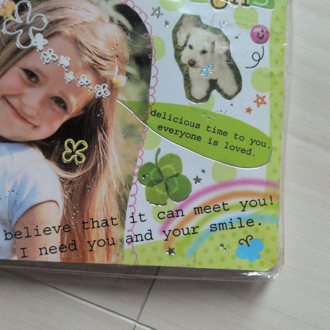 未使用品ブック型メモ帳　平成レトロ　外国人女の子　昔クーリア