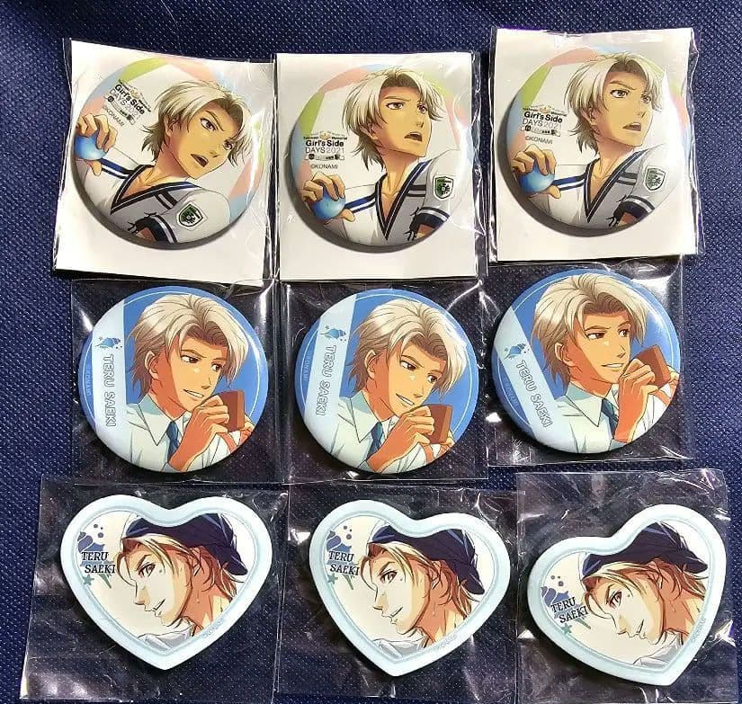 ときめきメモリアル Girl's Side 2nd 佐伯瑛 缶バッジセット