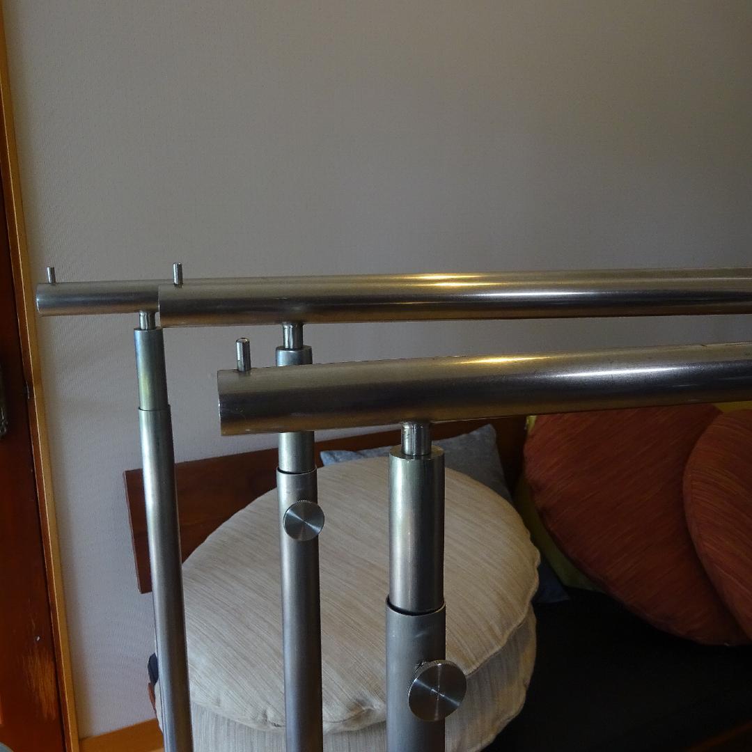 3本　ステンレス× ハンガーラックコートスタンド アイアン アンティークアパレル