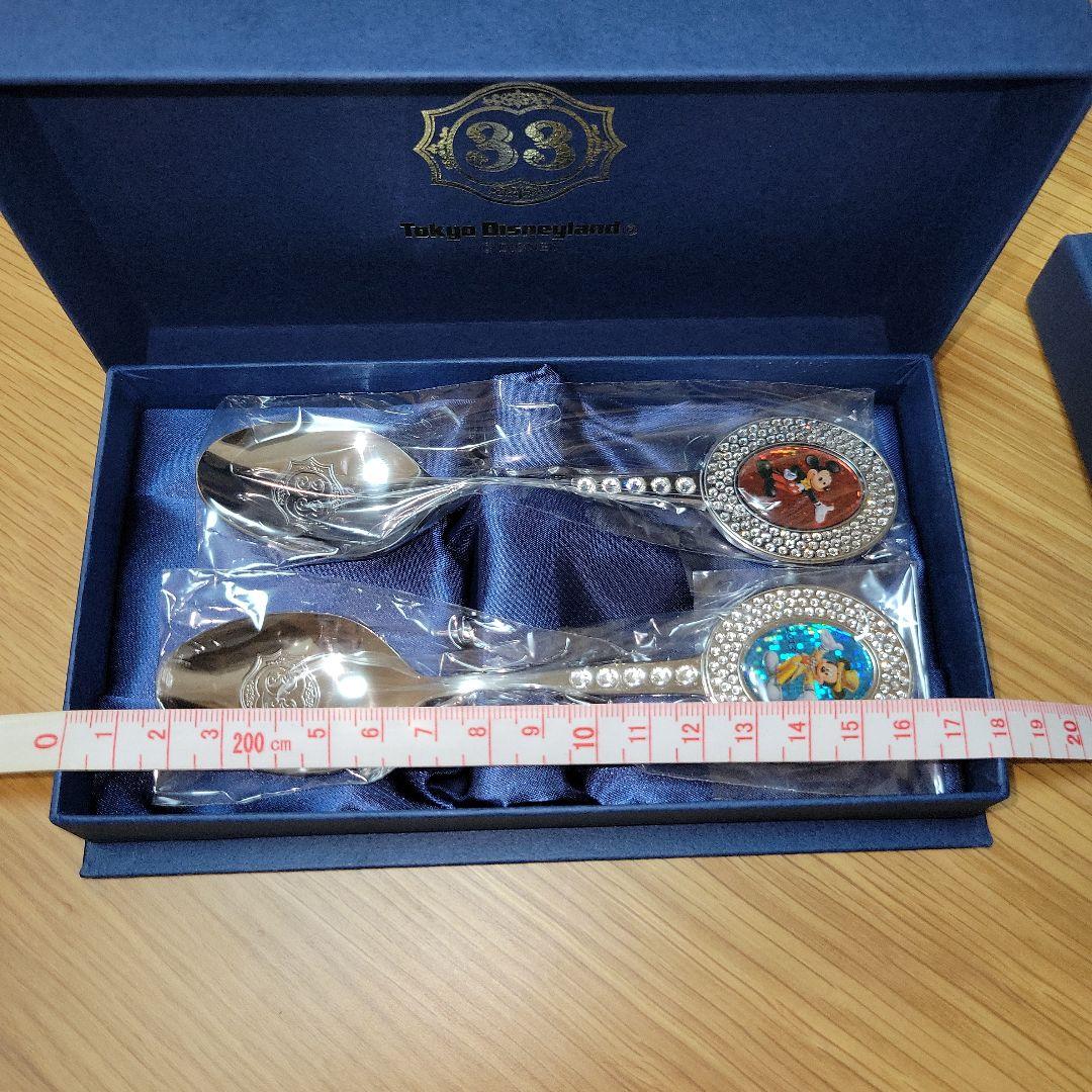【新品未使用】ディズニーランドCLUB33 30周年限定ペアスプーン　シルバー