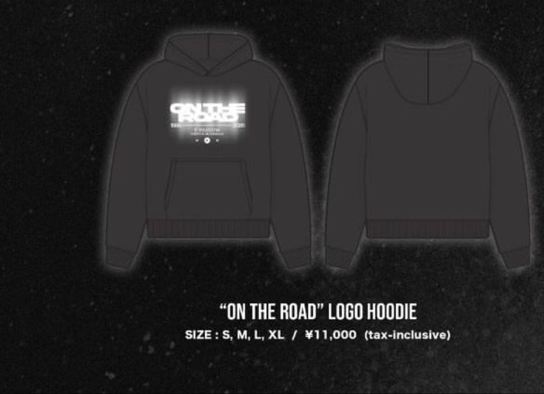 T-Pablow ON THE ROAD logo hoodie パーカー