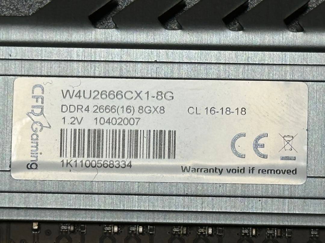 【動作保証】DDR4-2666 16GB(8GB×2) CFD Gaming