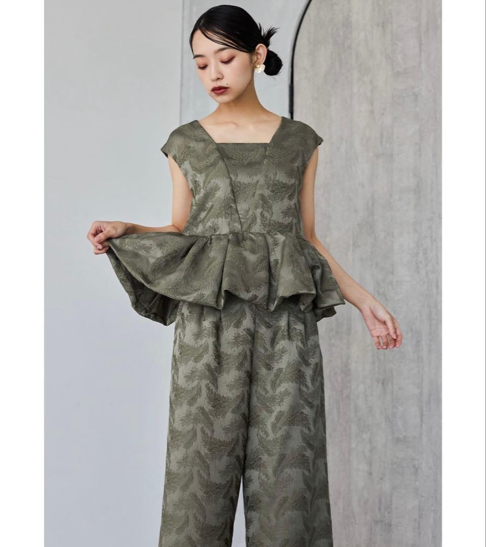 ANDRESD ペプラムセットアップドレス niana