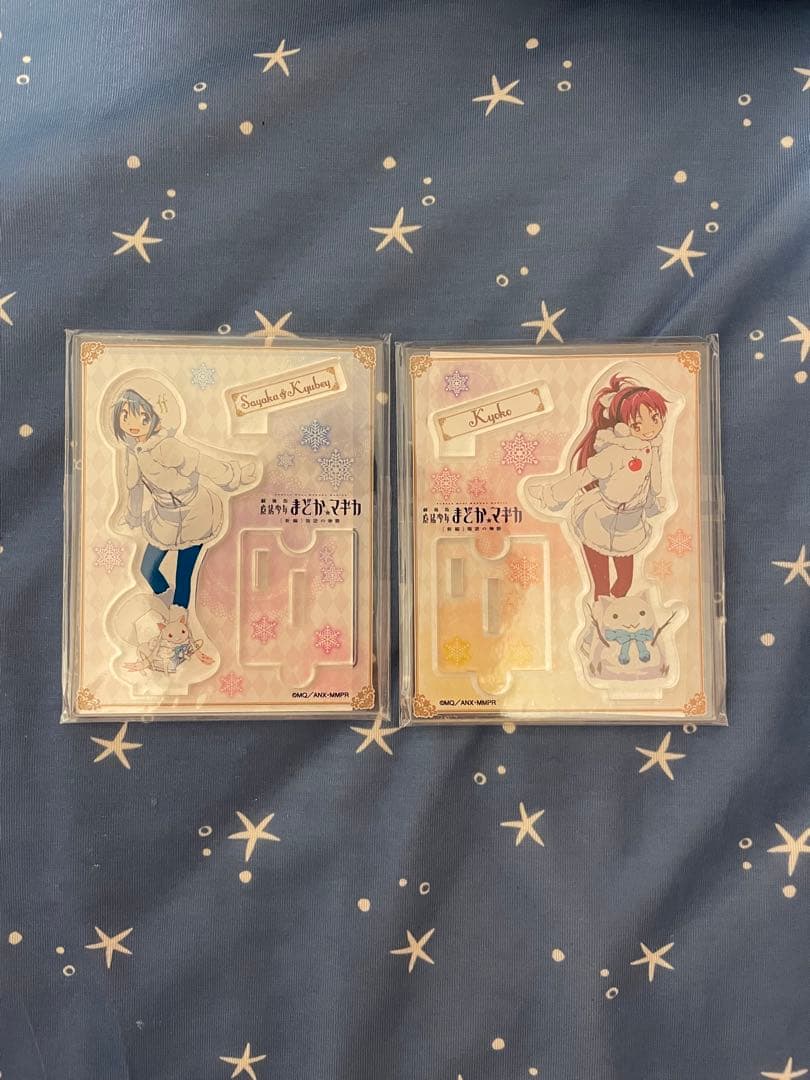 魔法少女 まどか マギカ アクリルスタンド 雪の結晶デザイン さやか＆京子セット