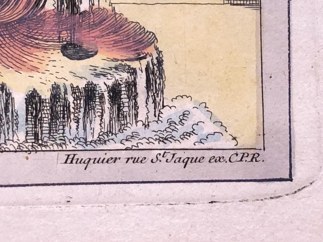 ガブリエル・ユキエのエッチング　ジャック・ド・ラジュ原画　18世紀ロココ芸術