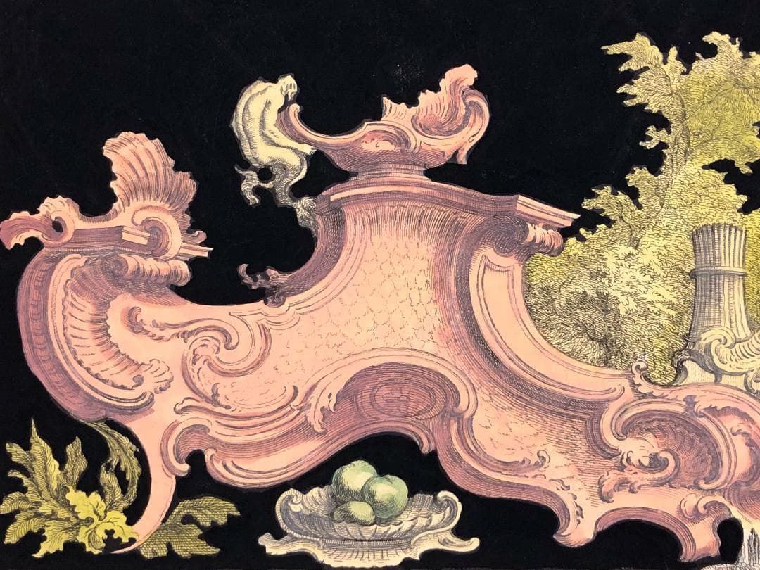 ガブリエル・ユキエのエッチング　ジャック・ド・ラジュ原画　18世紀ロココ芸術