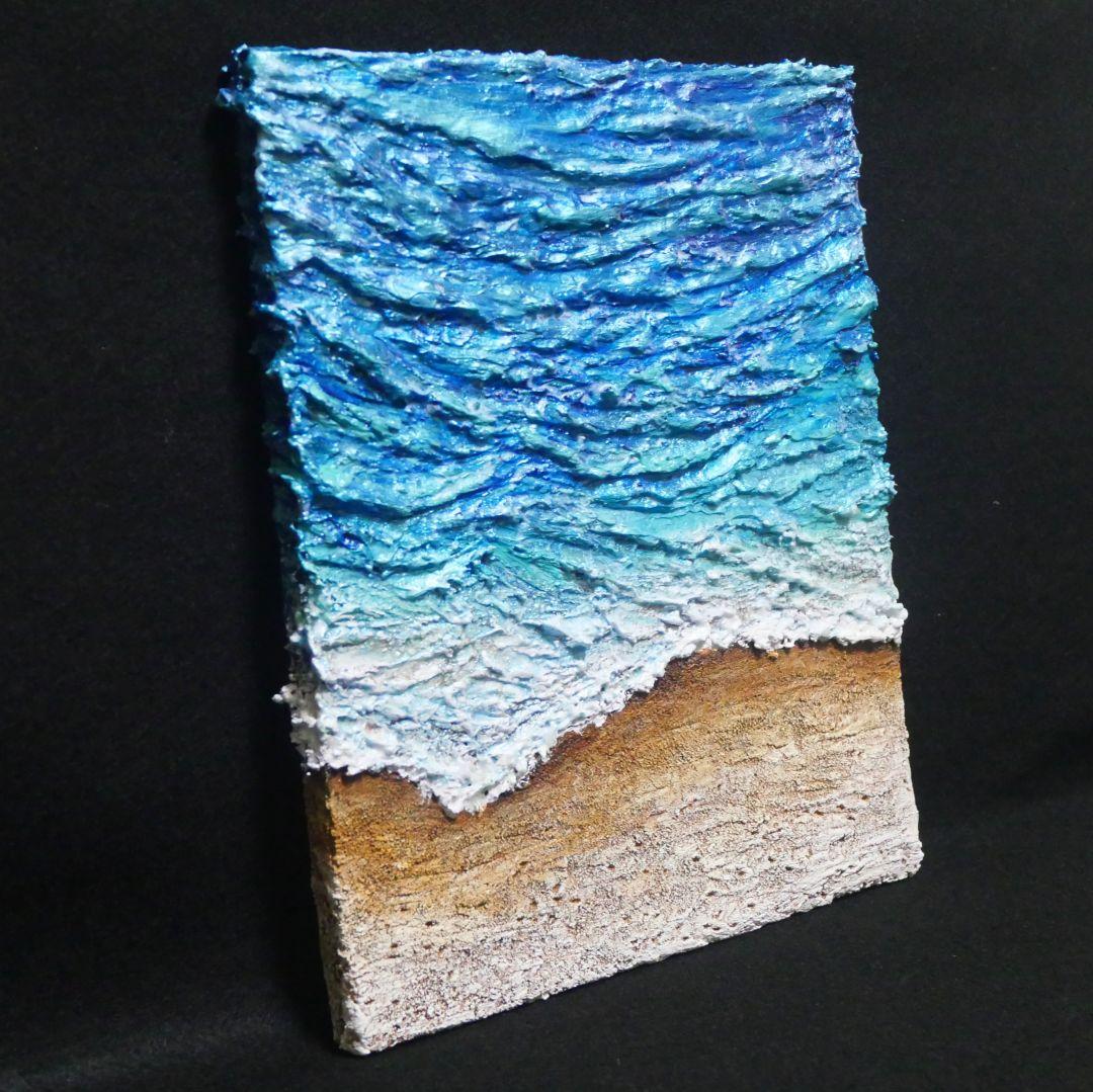 油絵 油彩 油彩画 絵 絵画 【海の砂浜】