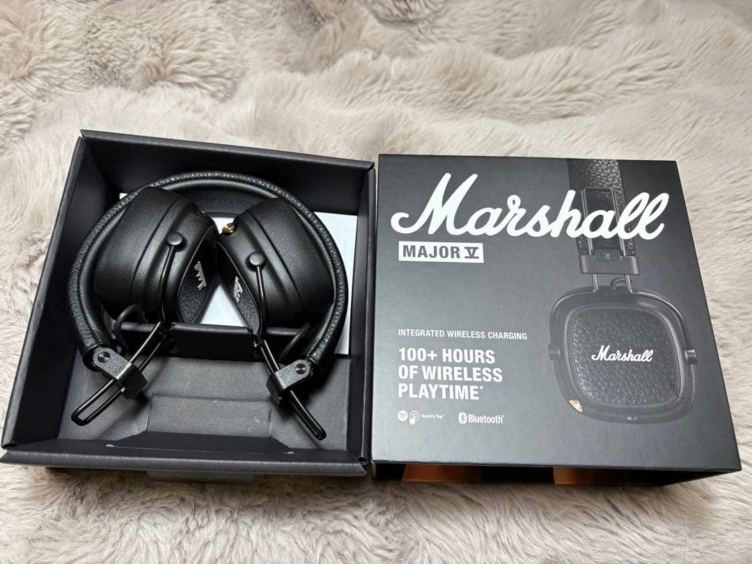 美品　Marshall Major V ワイヤレスヘッドフォン　ブラック