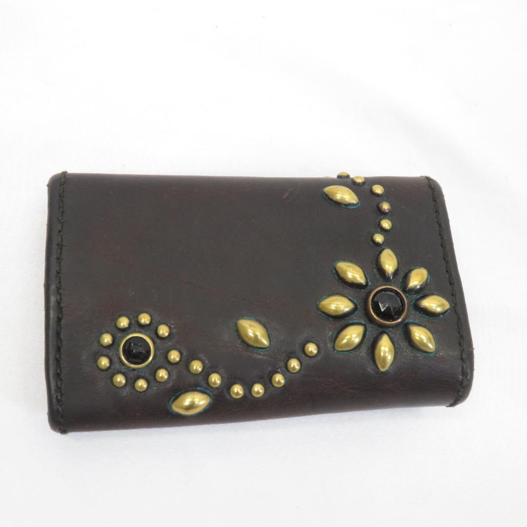 HTC レザー スタッズ キーケース