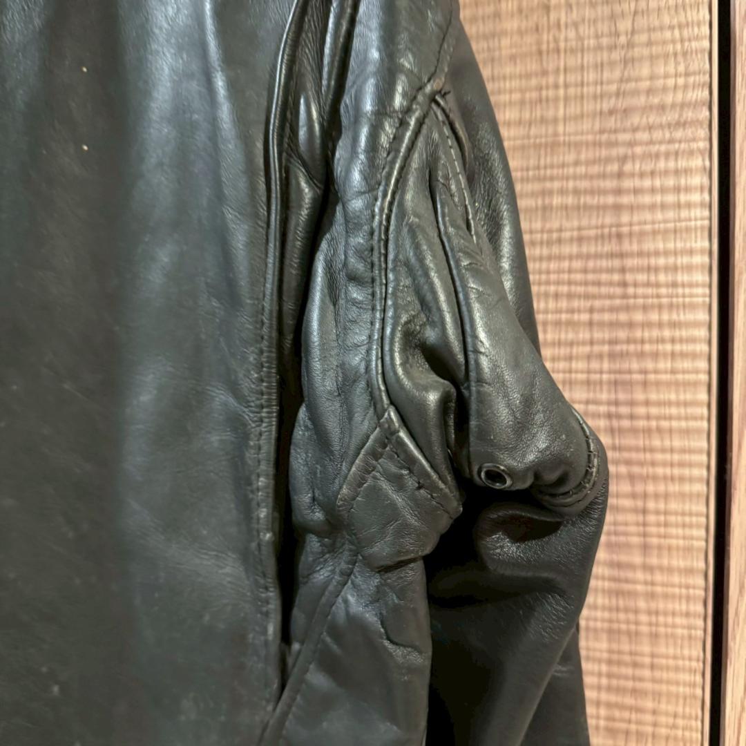 Schott　641　レザージャケット　ボアライナー付属　ブラック　36