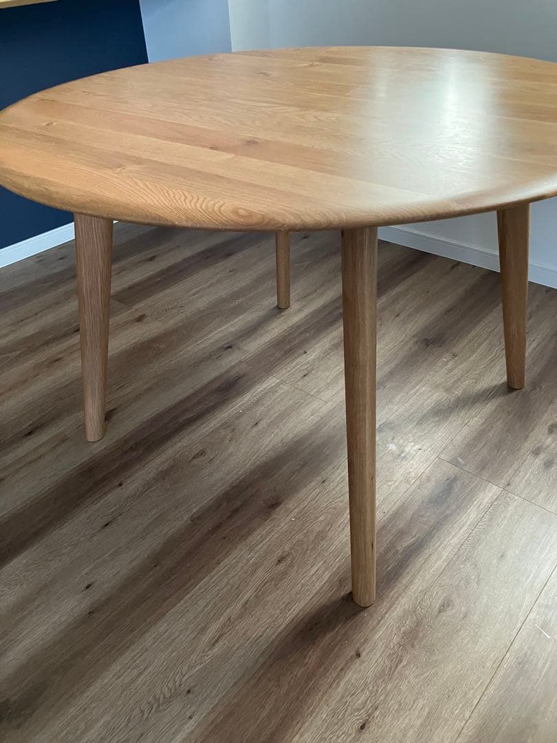 【チンネン様】大川家具　円形ダイニングテーブル