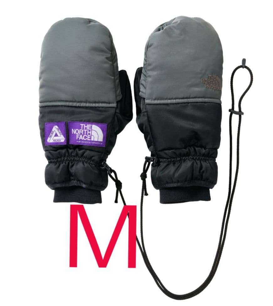 即発送 PALACE THE NORTH FACE DOWN GLOVE グレー