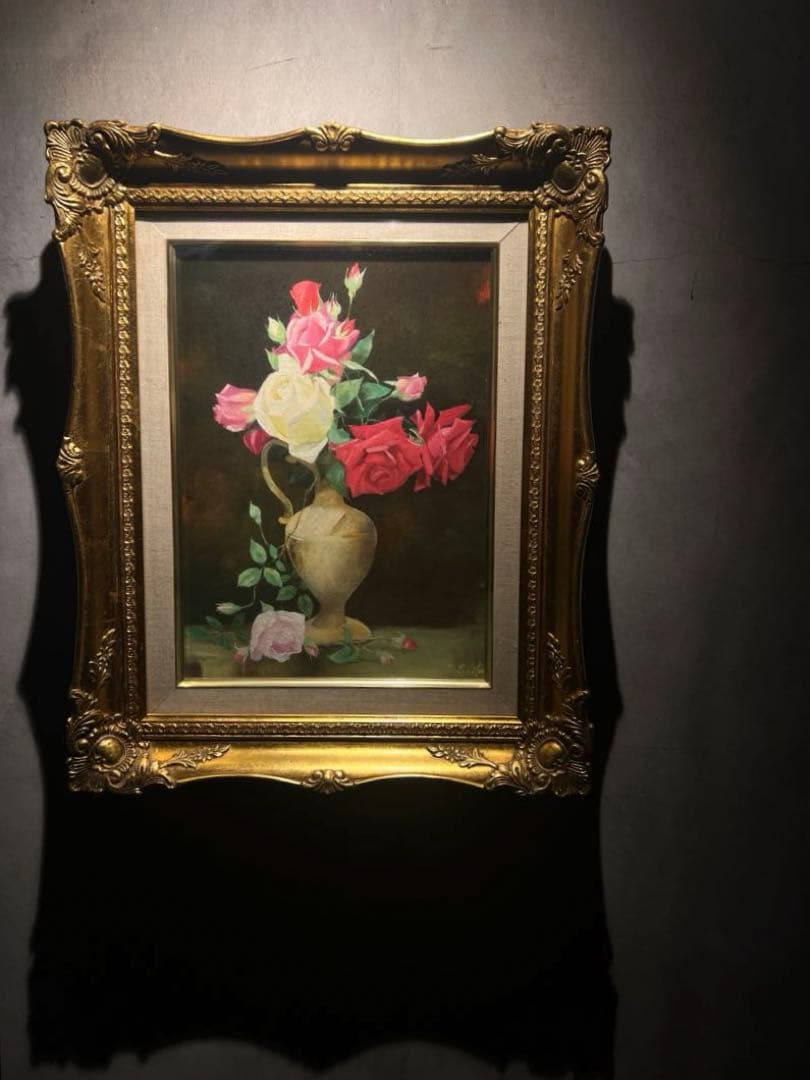 斎藤隆夫　【薔薇】　油彩画