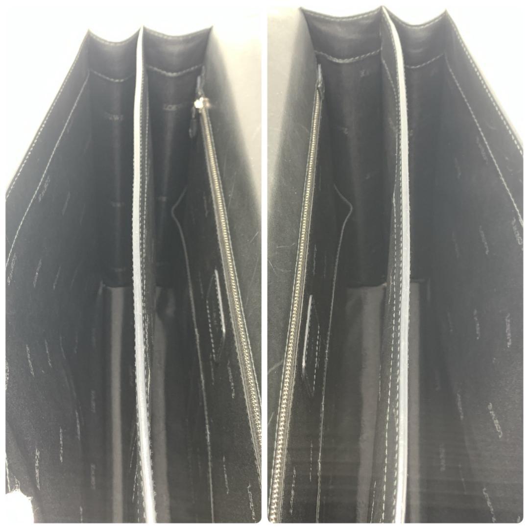 ロエベ ヴィンテージ アナグラム ビジネスバッグ ブリーフケース 本革 黒