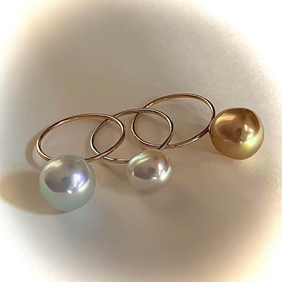 k18WG 白蝶芥子　リング