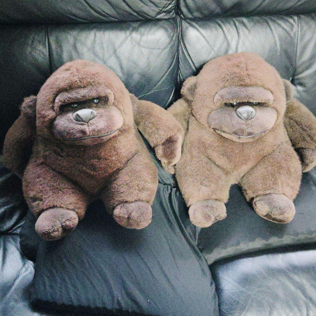 ブラウン ゴリラ ぬいぐるみ 2体セット