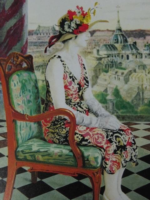 竹村忠一郎、【ベルサイユ市】、希少な額装用画集より、新品額装付