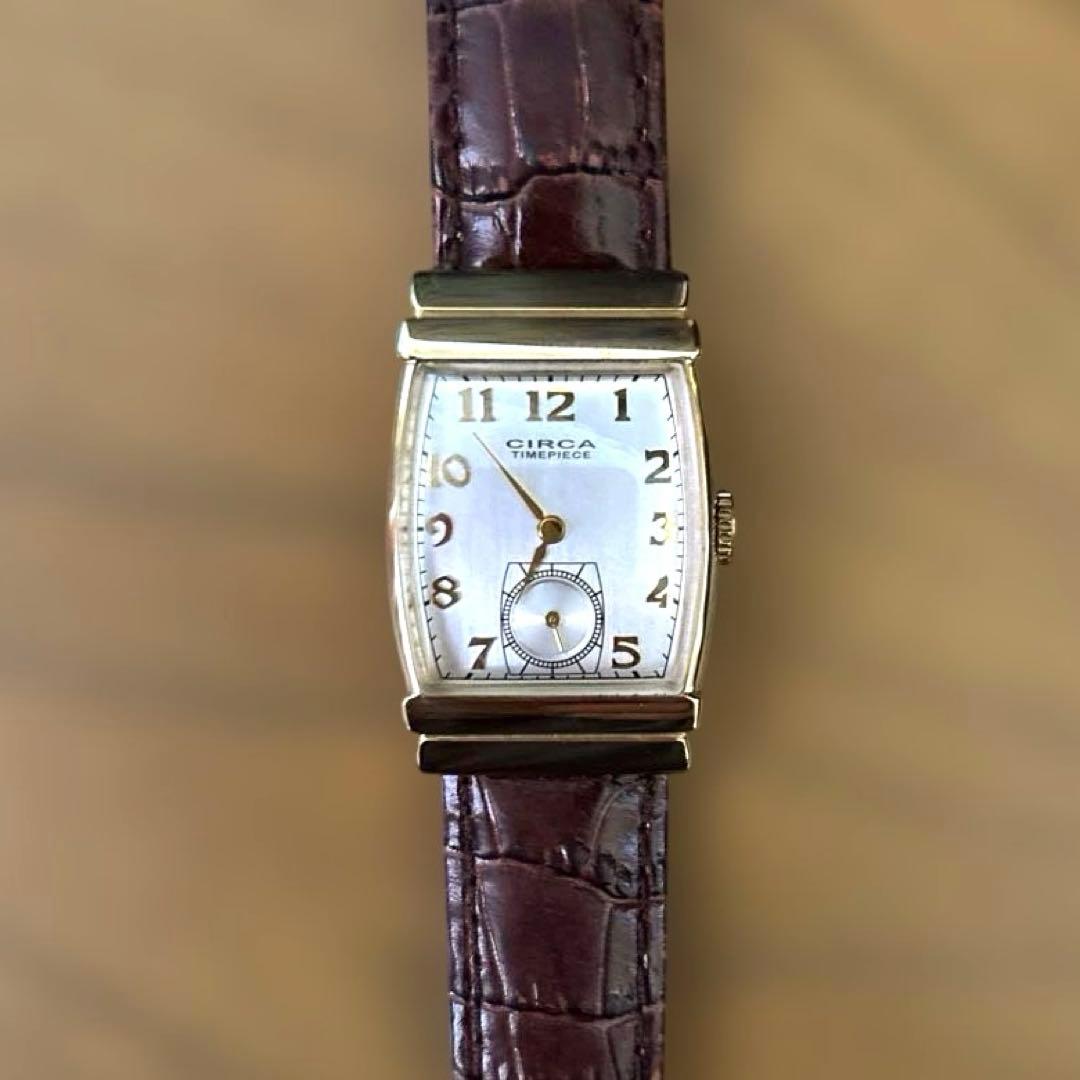 【電池交換済】CIRCA 23K GP サーカ腕時計 クォーツ　スモセコ