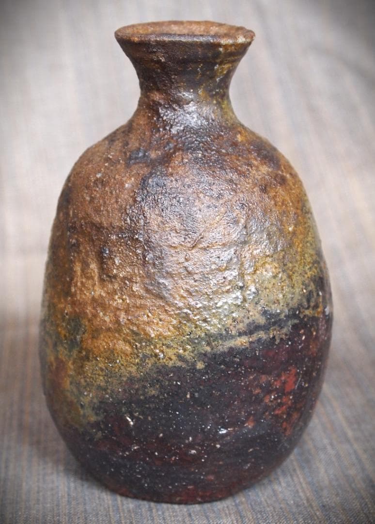 希少作★小山日出男★黒備前窯変徳利